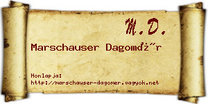 Marschauser Dagomér névjegykártya